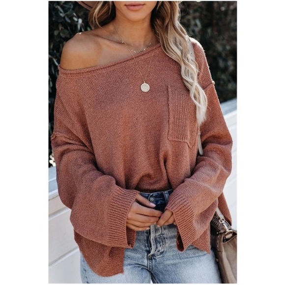 Chic Knit Off the Shoulder Sweater - Picture 5 of 9